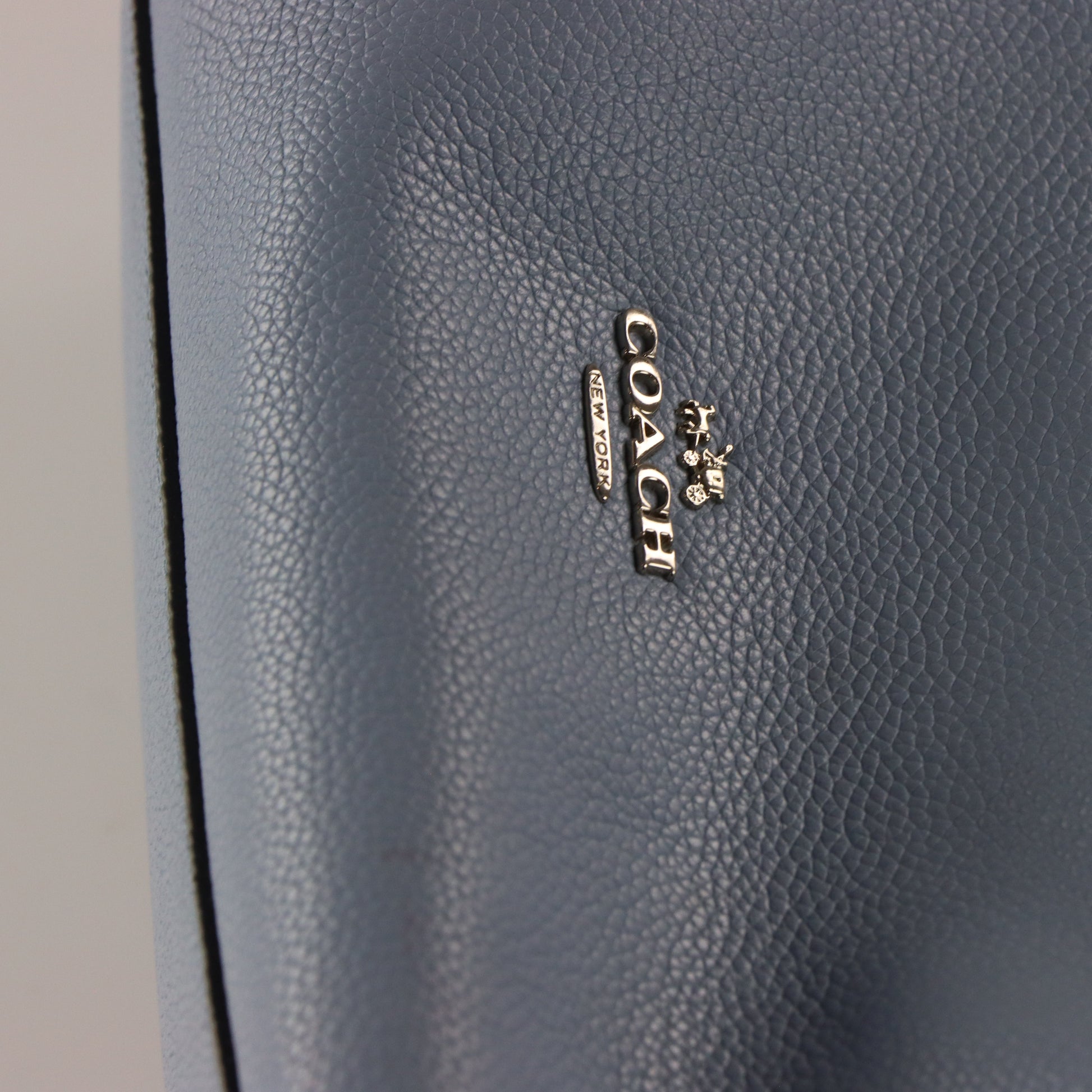 Vintage COCAH 36464 'Edie' Blue Pebbled Leather Bag *Aubs Vintage Sole Melbourne