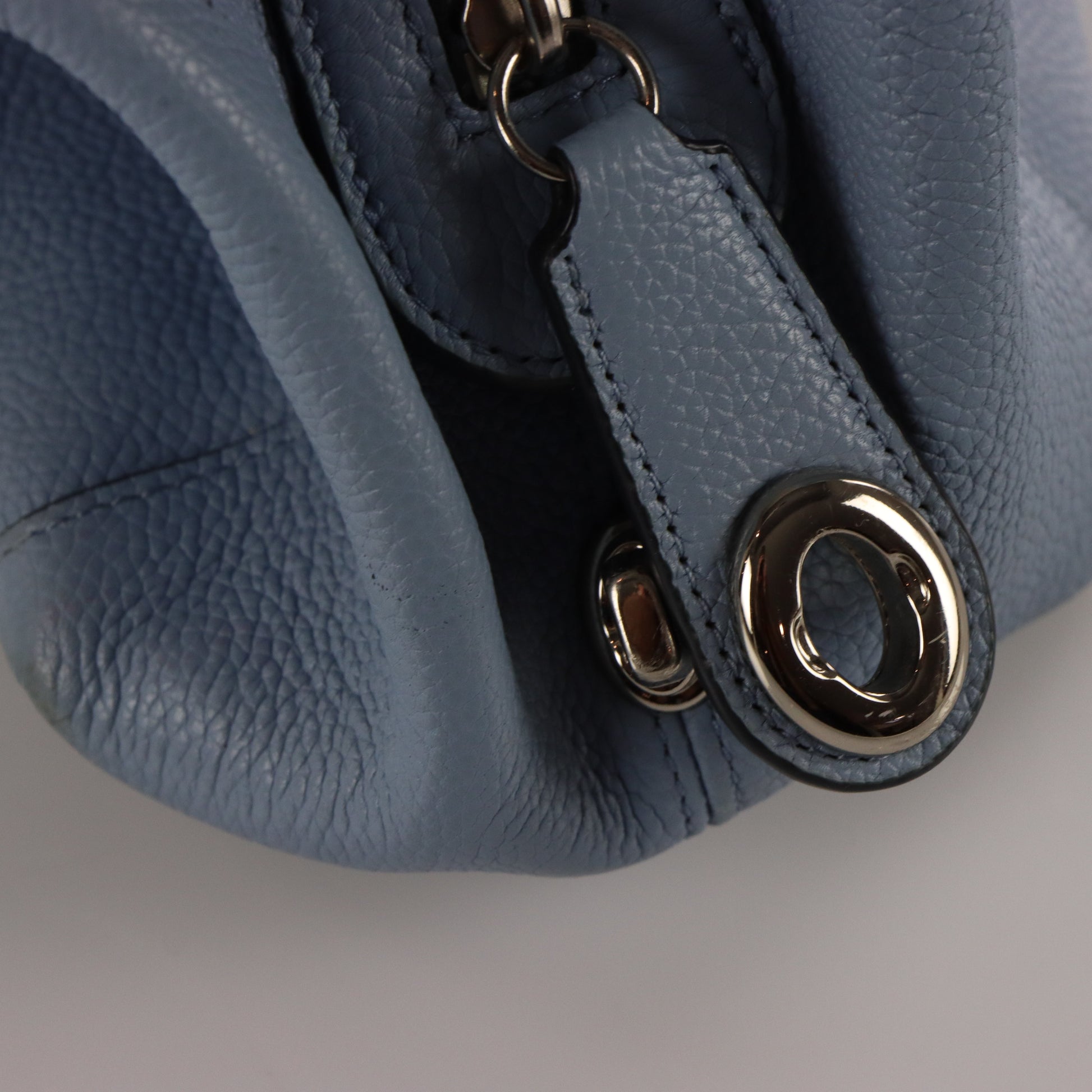 Vintage COCAH 36464 'Edie' Blue Pebbled Leather Bag *Aubs Vintage Sole Melbourne