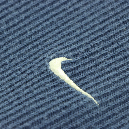 NIKE Embroidered Swoosh Corduroy Blue & White Sweatshirt (XL)