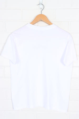 NIKE Athletics Embroidered Centre Swoosh Logo Crop Boxy T-Shirt USA Made (M)