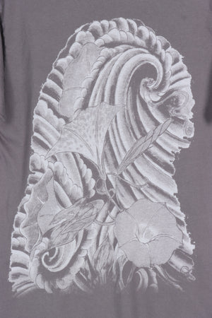 ED HARDY Skull Eagle & Snake Embellished T-Shirt USA Made (S-M)