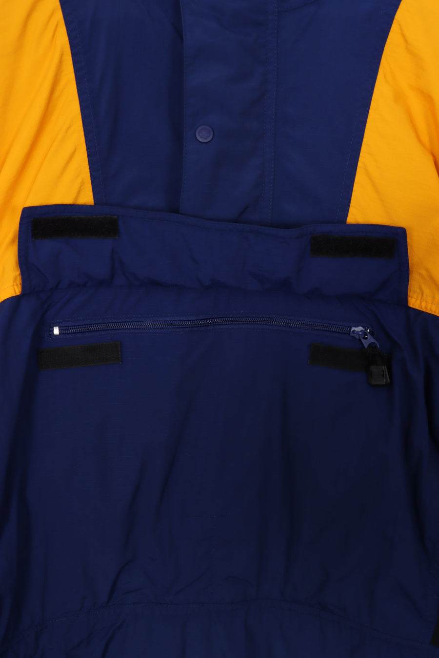 TIMBERLAND Embroidered Blue & Yellow 1/4 Zip Hooded Jacket (XL)