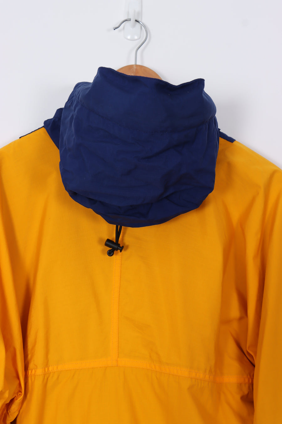TIMBERLAND Embroidered Blue & Yellow 1/4 Zip Hooded Jacket (XL)