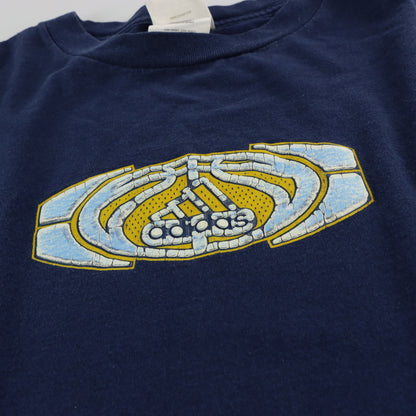 ADIDAS 3D Puffy Logo Graphic Dark Blue T-Shirt (XL-XXL)