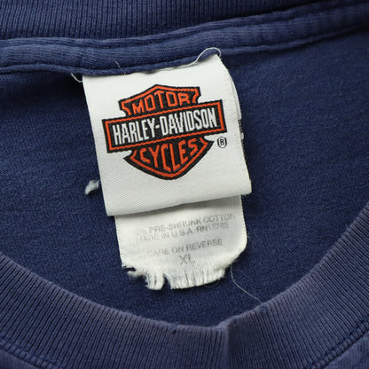 HARLEY DAVIDSON Black Hills Rally 2004 Sturgis USA Made Blue T-Shirt (XL)