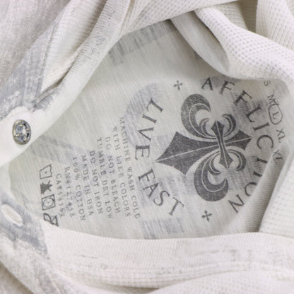 Vintage AFFLICTION Y2K Cross Wing USA Made Hooded Sweatshirt *Aubs Vintage Sole Melbourne