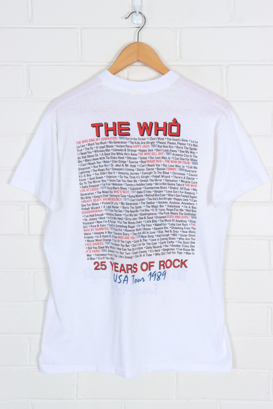 1989 Vintage THE WHO 25th Anniversary The Kids are Alright Tour Tee (L)