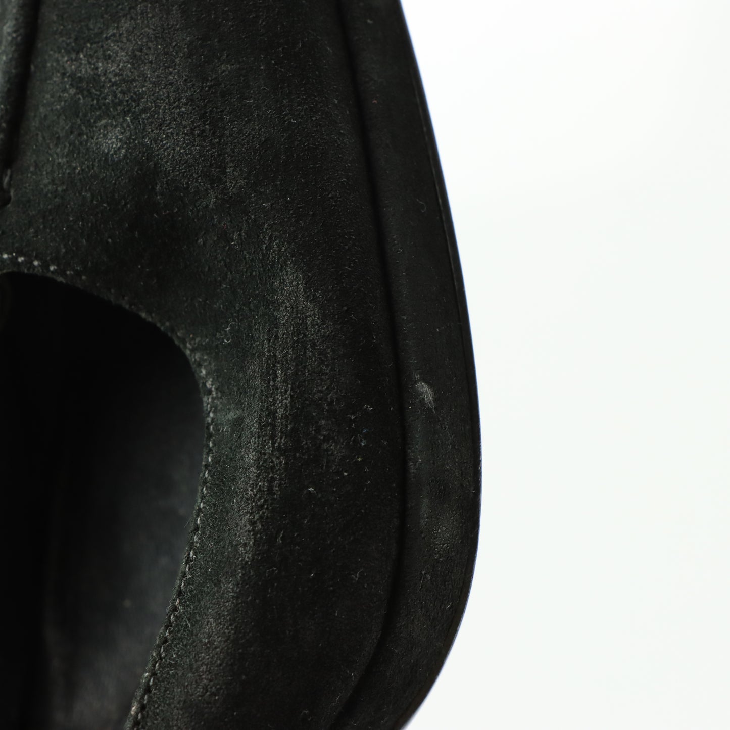 PRADA Suede Stitch Black Italy Made Heels (38)