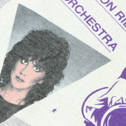 LINDA RONSTADT Retro USA Made 50/50 Grey & Purple Band Tee (S-M)