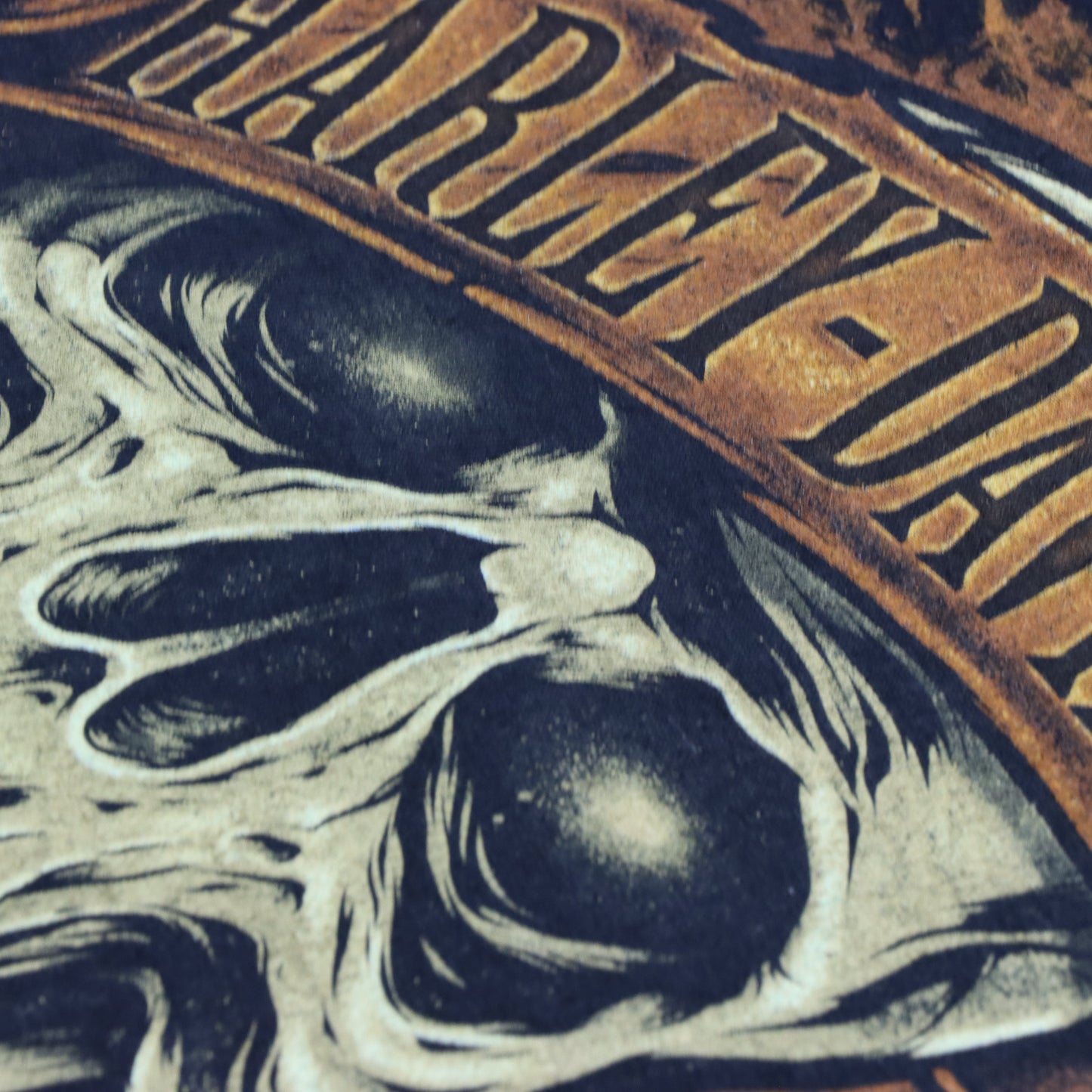 Vintage HARLEY DAVIDSON Skull Arizona Black Motorcycle T-Shirt (L) *Aubs Vintage Sole Melbourne