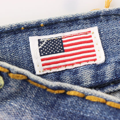 Vintage TRUE RELIGION 'Billy Super T' USA Made Thick Stitch Blue Jeans (32x33) ***COCO Vintage Sole Melbourne