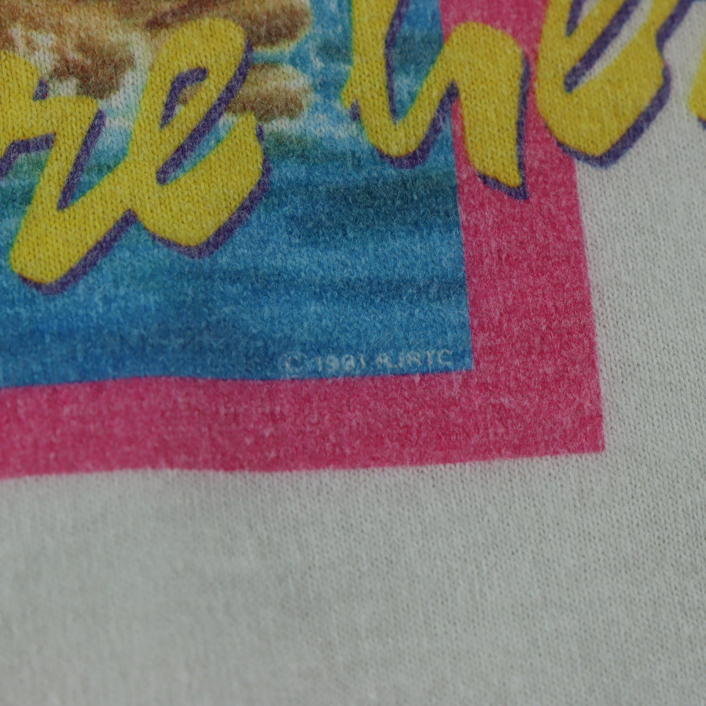 Club Camel Vintage 1991 "Wish You Were Here" USA Made Front Pocket White Tshirt (L-XL)