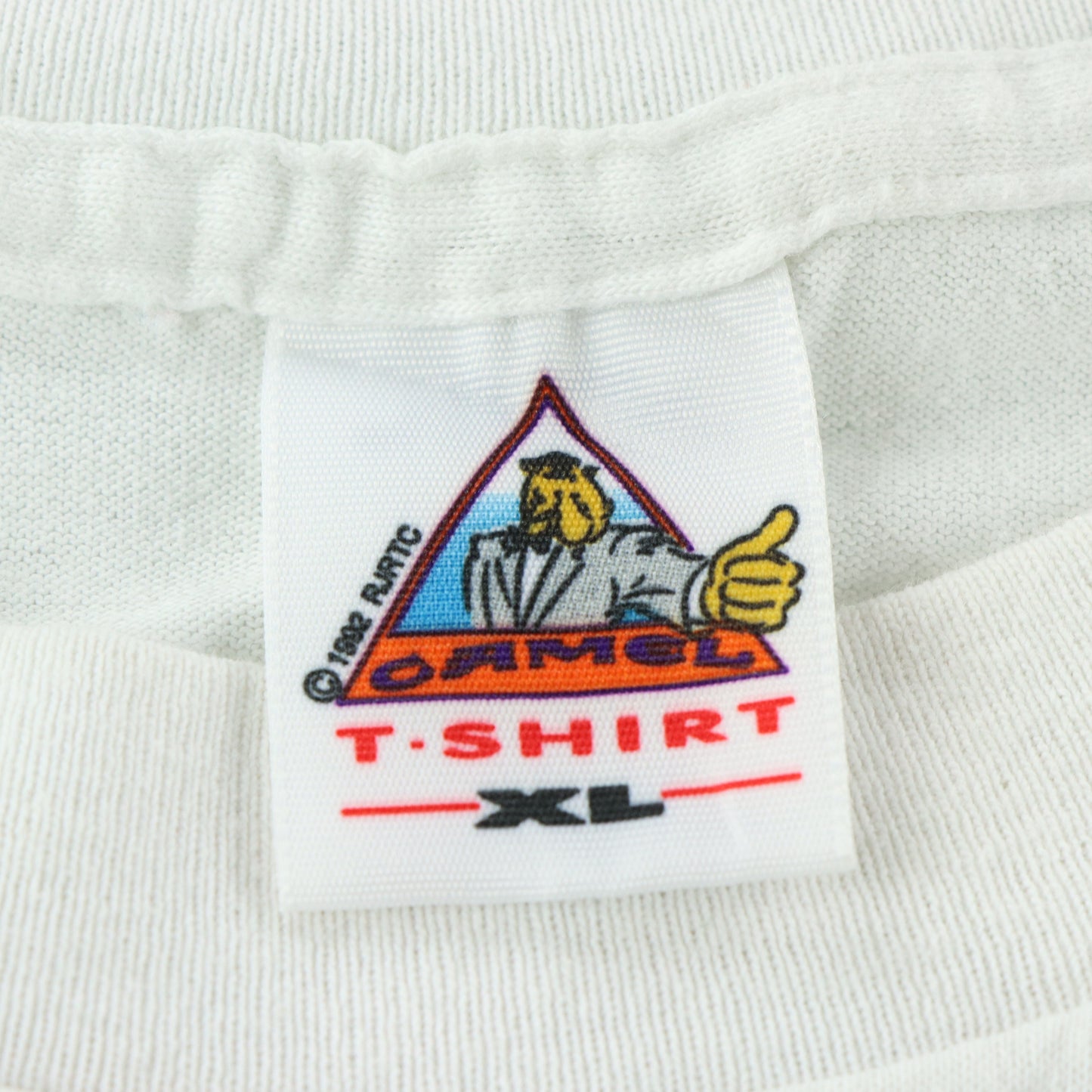 Club Camel Vintage 1991 "Wish You Were Here" USA Made Front Pocket White Tshirt (L-XL)