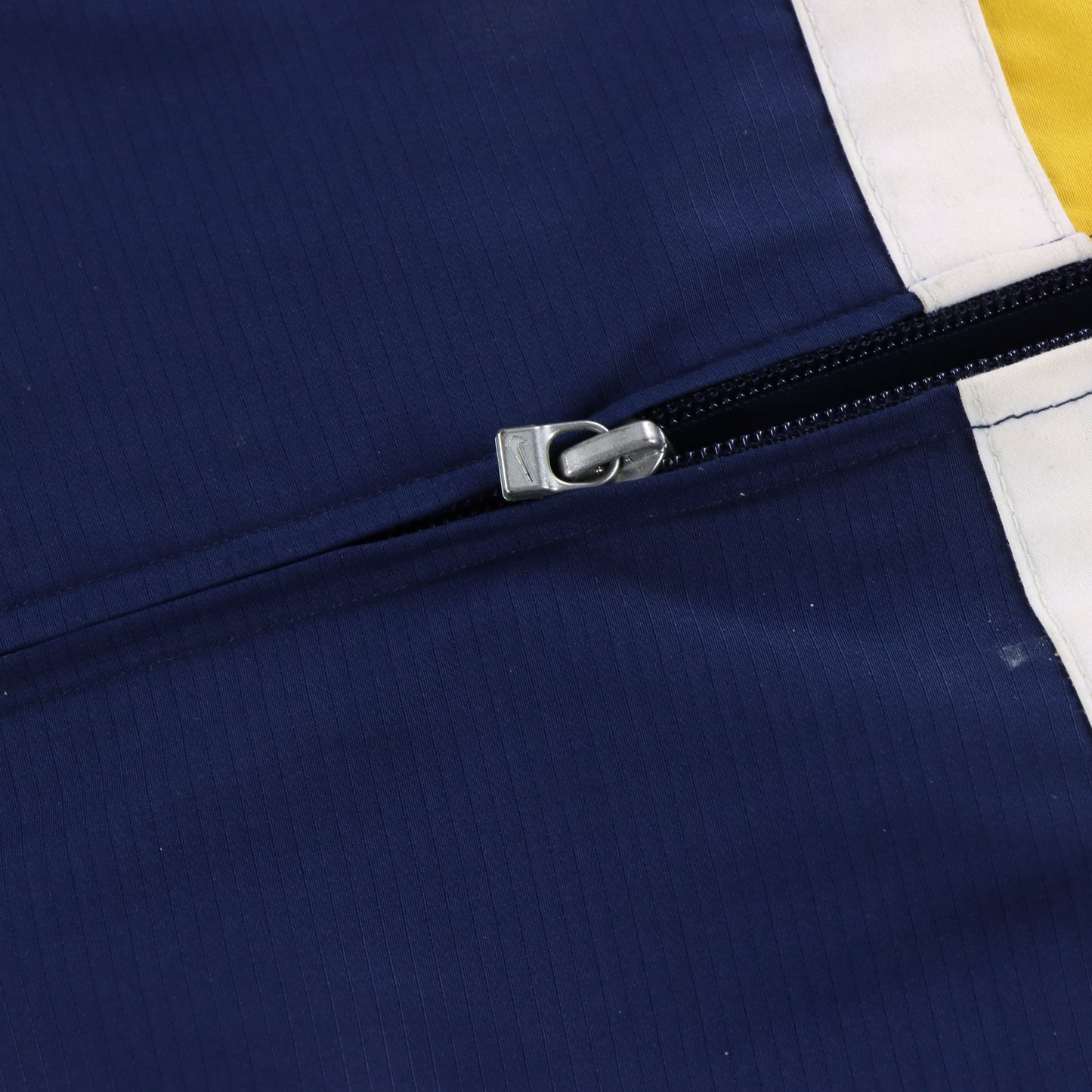Vintage NIKE Embroidered Logo 'Athletics' Zip Up Navy & Yellow Jacket (XL) *AUBS Vintage Sole Melbourne