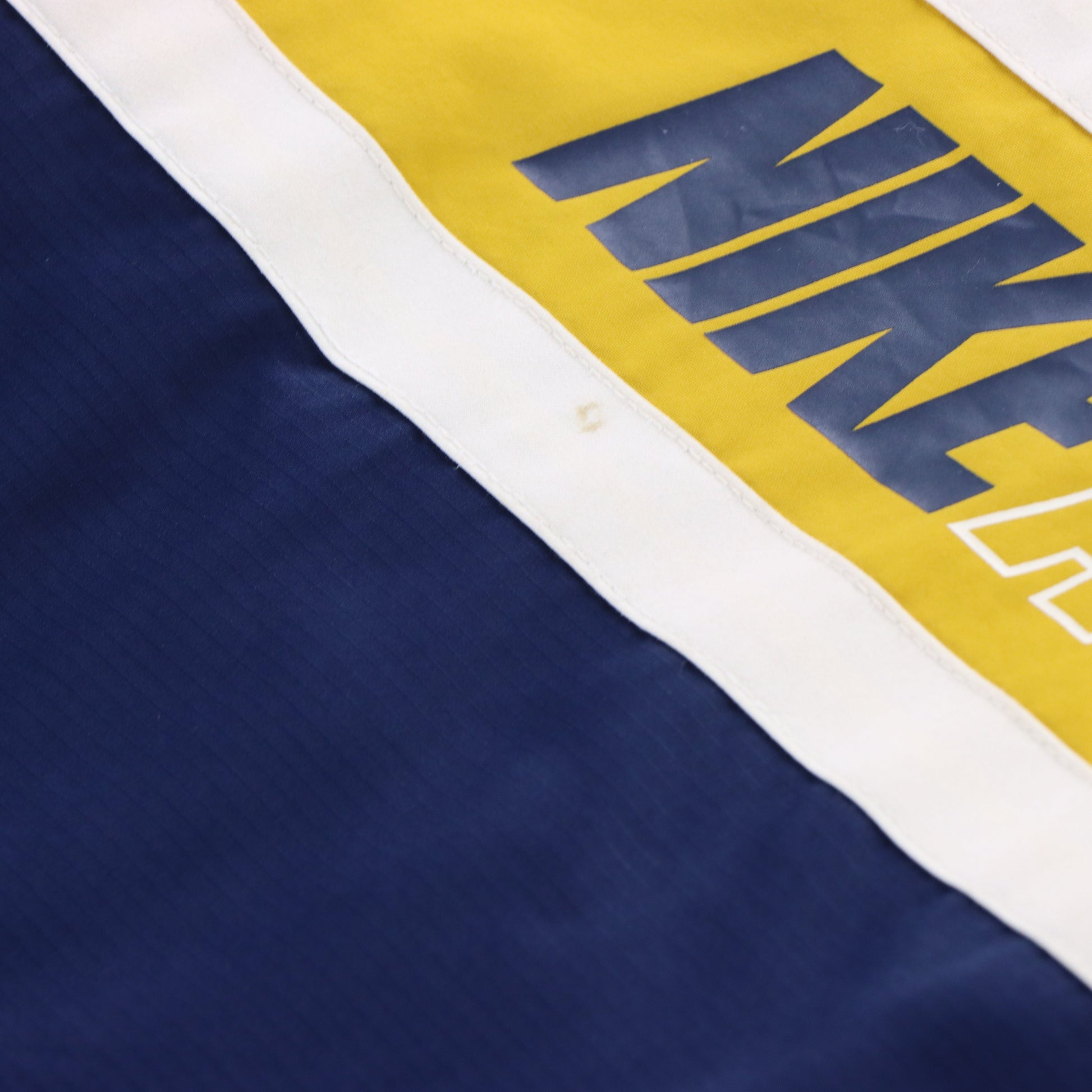 Vintage NIKE Embroidered Logo 'Athletics' Zip Up Navy & Yellow Jacket (XL) *AUBS Vintage Sole Melbourne