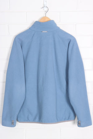 THE NORTH FACE Baby Blue & Grey Zip Up Fleece (XL)
