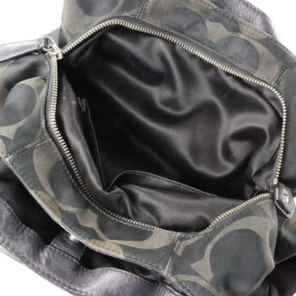 Vintage COACH F24742 Signature Logo 'Campbell' Black Shoulder Bag Vintage Sole Melbourne