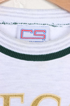 Oregon Ducks 1991 Paisley Shield Spell Out Ringer Sweatshirt USA Made (S-M)