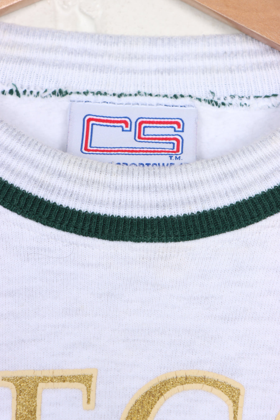 Oregon Ducks 1991 Paisley Shield Spell Out Ringer Sweatshirt USA Made (S-M)