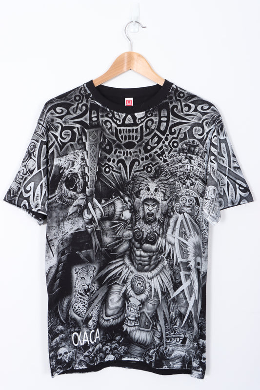 Mayan Aztec Warrior Tribal All Over Print T-Shirt (M)