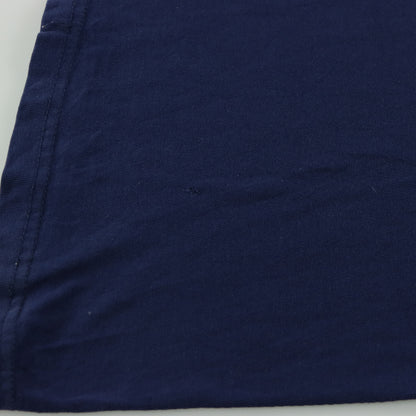 NIKE Vintage 'USA Made' Navy Embroidered Logo Cotton T-Shirt (L)