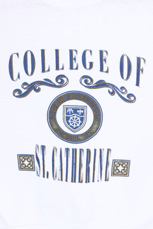Vintage 80s St Catherine University Logo Oversized Sweatshirt USA Made (S)