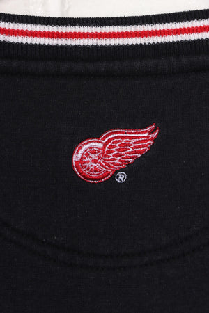 NHL Detroit Red Wings Embroidered Logo LEE SPORT Ringer Sweatshirt (L)