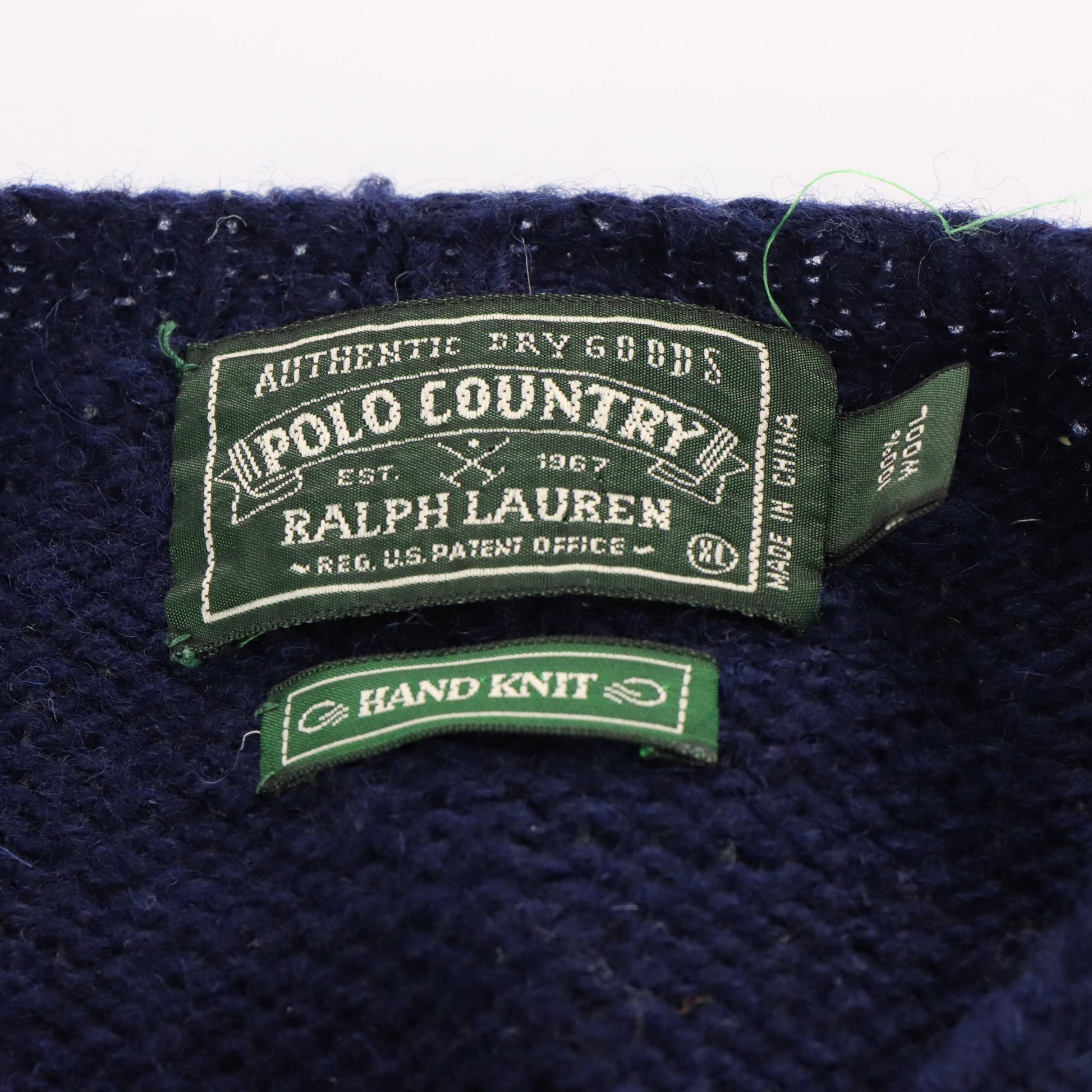 Vintage RALPH LAUREN Wool Eagle Navy USA Flag Hand Knit Sweatshirt *Aubs Vintage Sole Melbourne