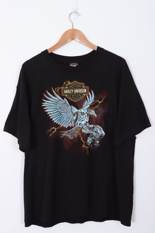 HARLEY DAVIDSON Robot Eagle Utah Beers Black T-Shirt (XL)