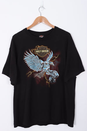 HARLEY DAVIDSON Robotic Eagle Utah Beers Black T-Shirt (XL)