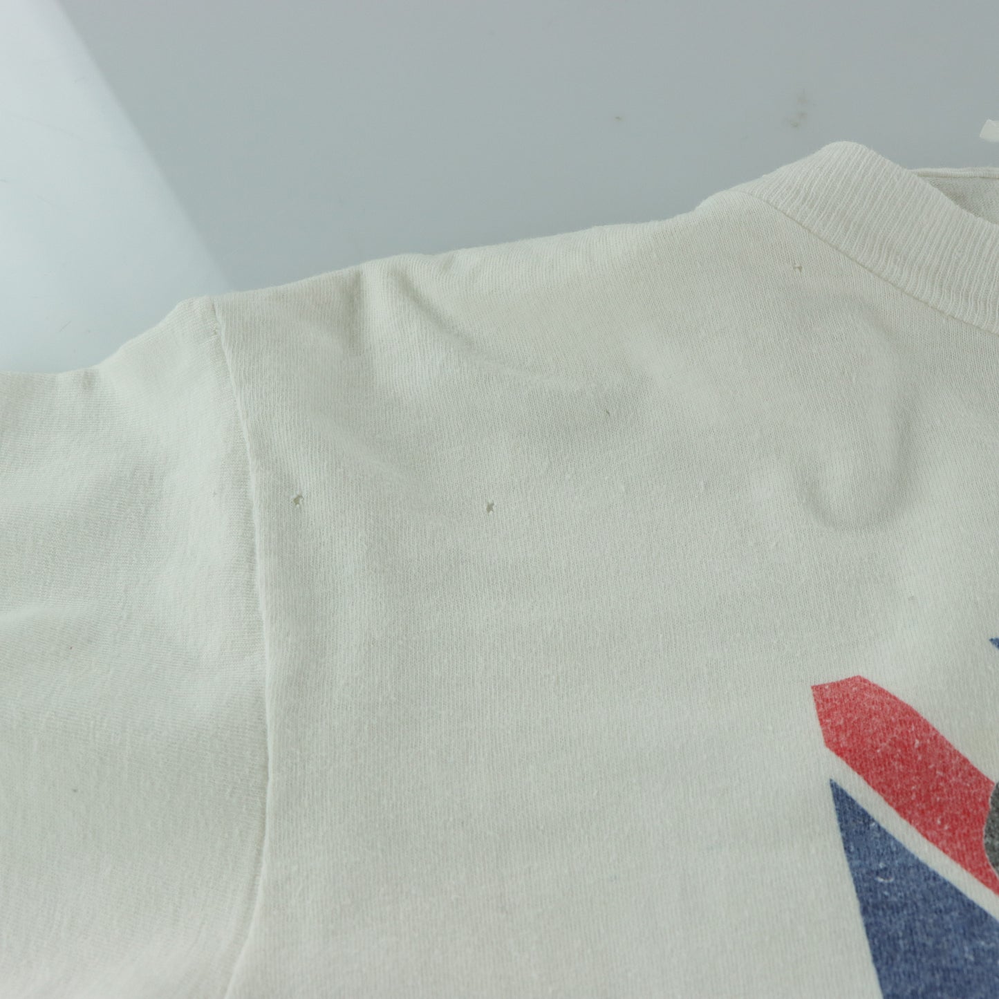 Spice Girls British Flag Graphic SHORT HILLS TEE Single Stitch White T-Shirt (S)