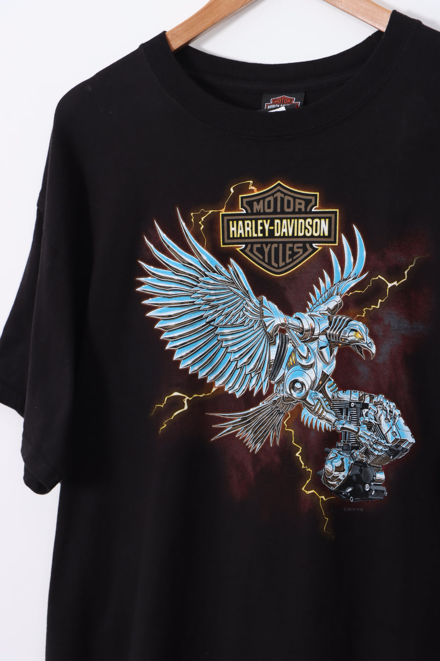 HARLEY DAVIDSON Robotic Eagle Utah Beers Black T-Shirt (XL)