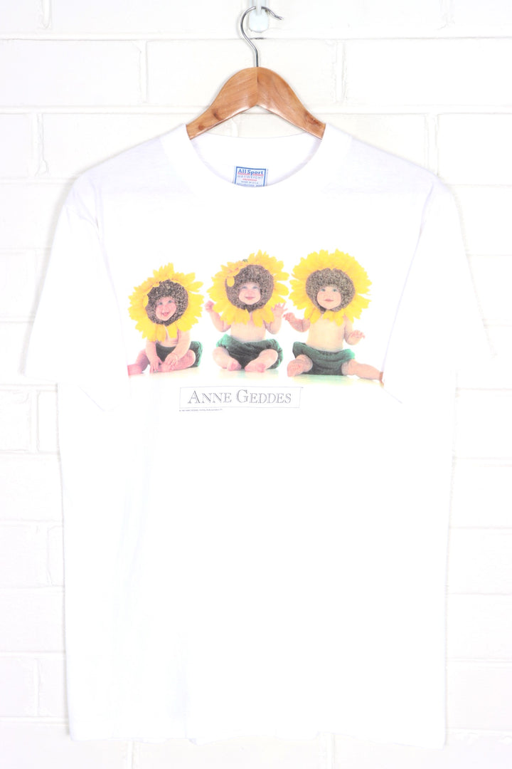 Anne Geddes 1995 Sunflower Babies Single Stitch T-Shirt USA Made (M)