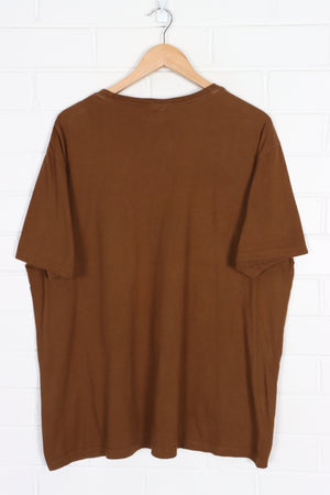 RALPH LAUREN POLO Embroidered Logo Oversize Brown T-Shirt (XL)