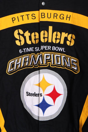 NFL Pittsburgh Steelers 6x Super Bowl Champions Embroidered Jacket (4XL)