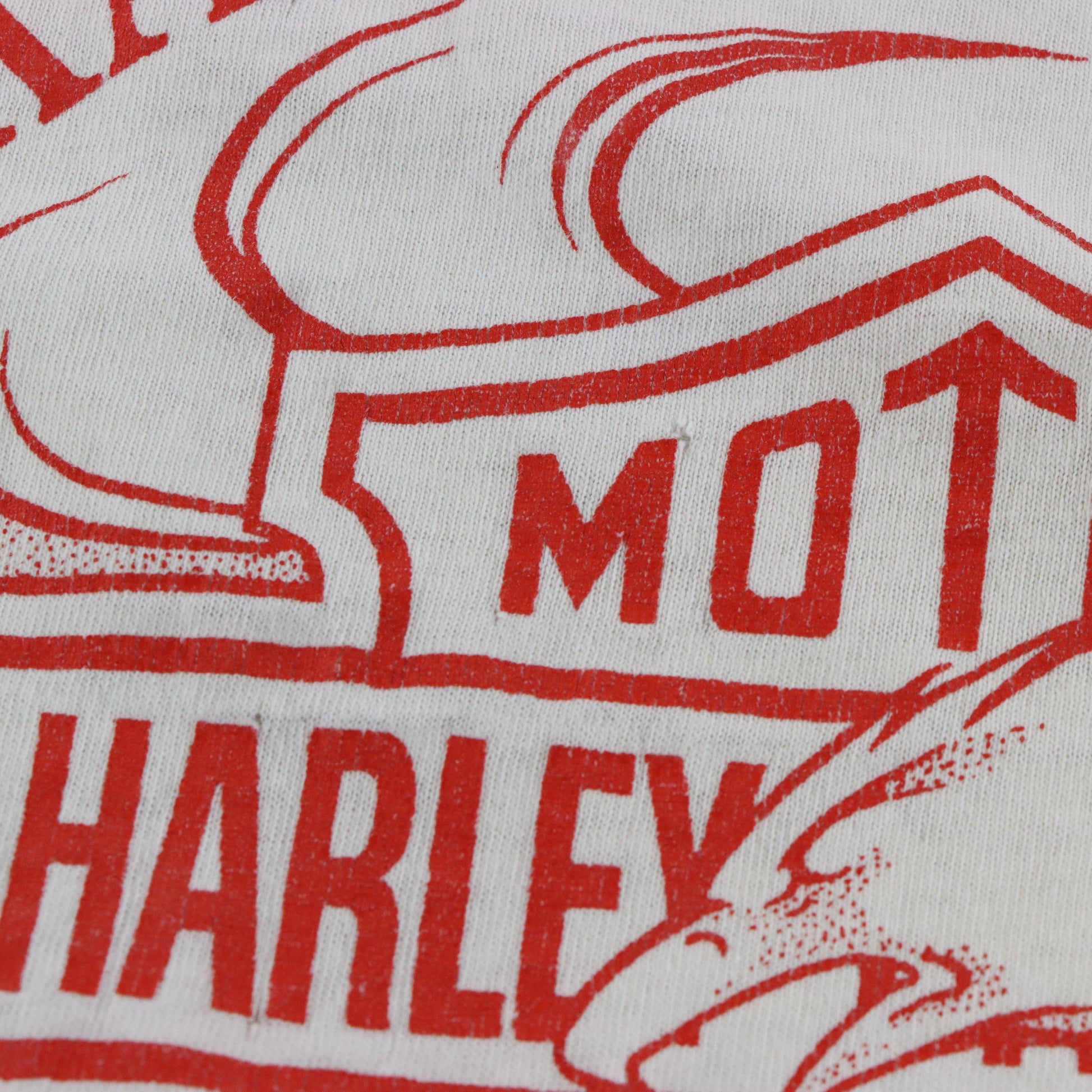 Vintage HARLEY DAVIDSON Las Vegas "American Legends" Wolf & Motorcycle Distressed Single Stitch Tee USA Made (XL) ***COCO Vintage Sole Melbourne