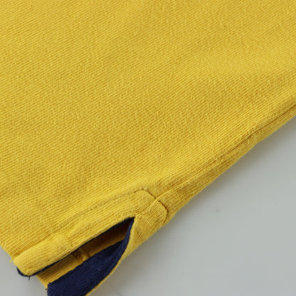 RALPH LAUREN POLO Embroidered Teddy & Flag Scotland Yellow Rugby Jumper (M)