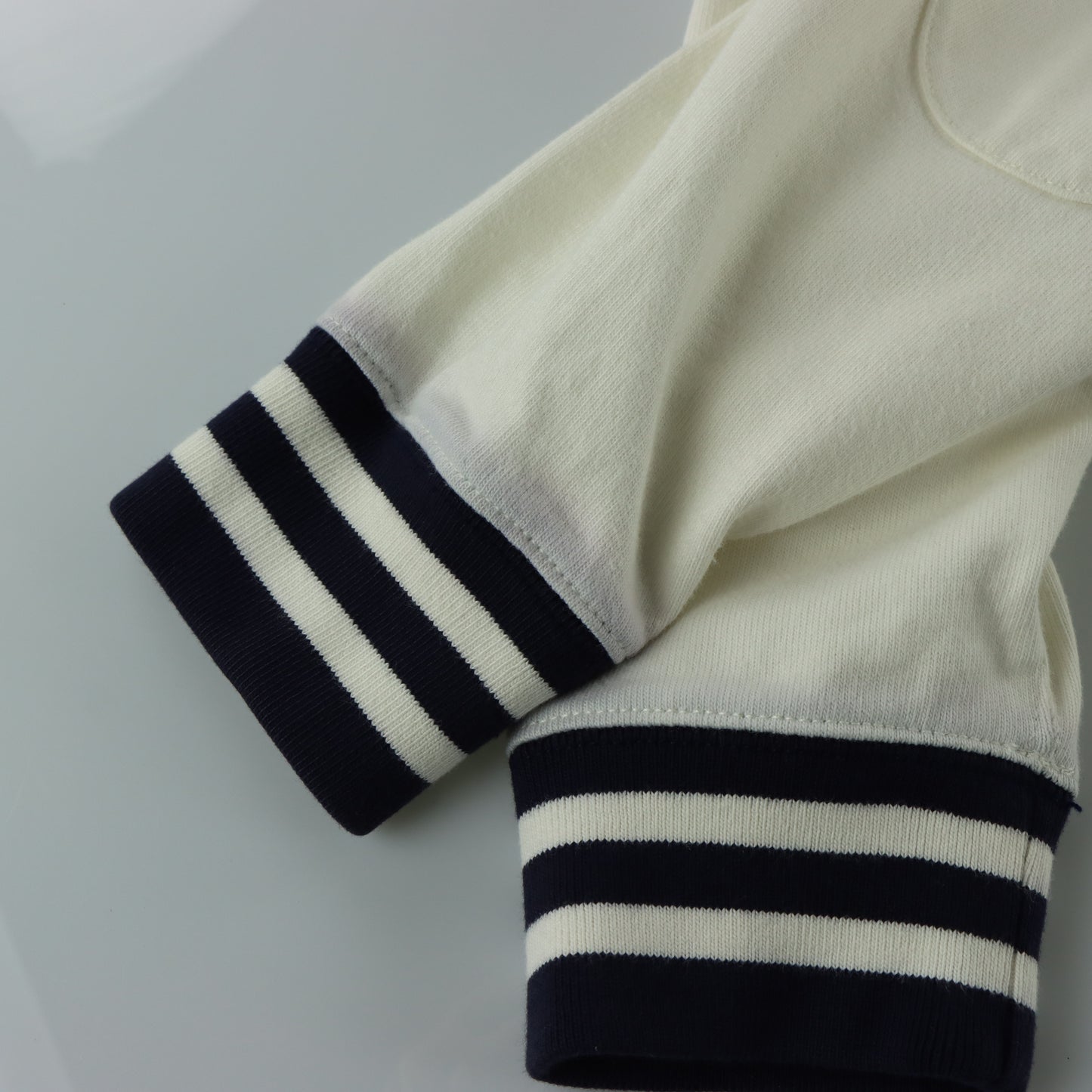 RALPH LAUREN POLO Custom Fit Embroidered Big Pony Colour Block Collar Rugby Jumper (L)