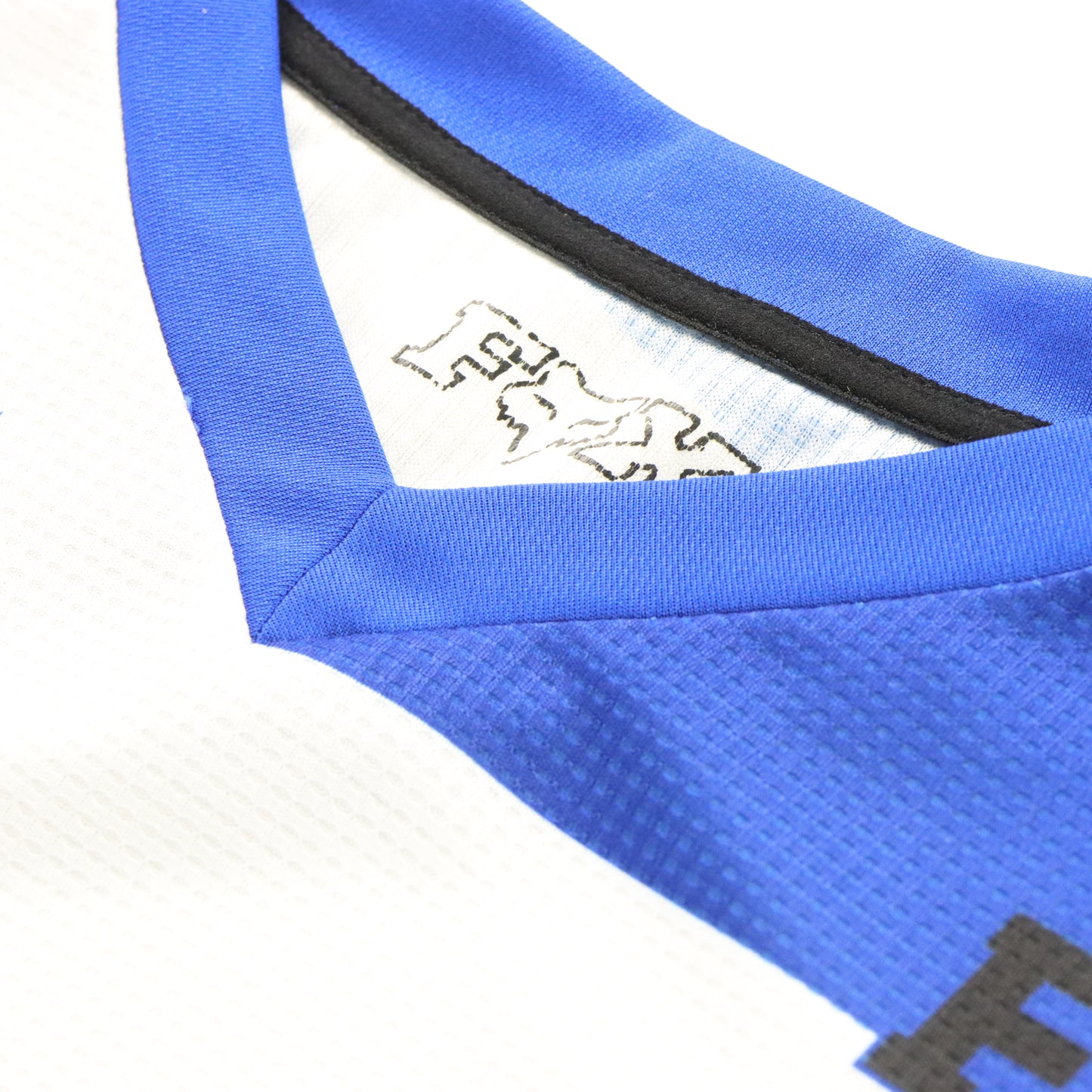 Vintage FOX RACING Blue & White Motocross Long Sleeve Jersey (L-XL)