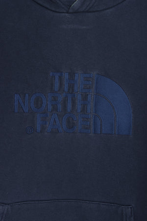 THE NORTH FACE Navy Blue Embroidered Big Logo Hoodie (L)