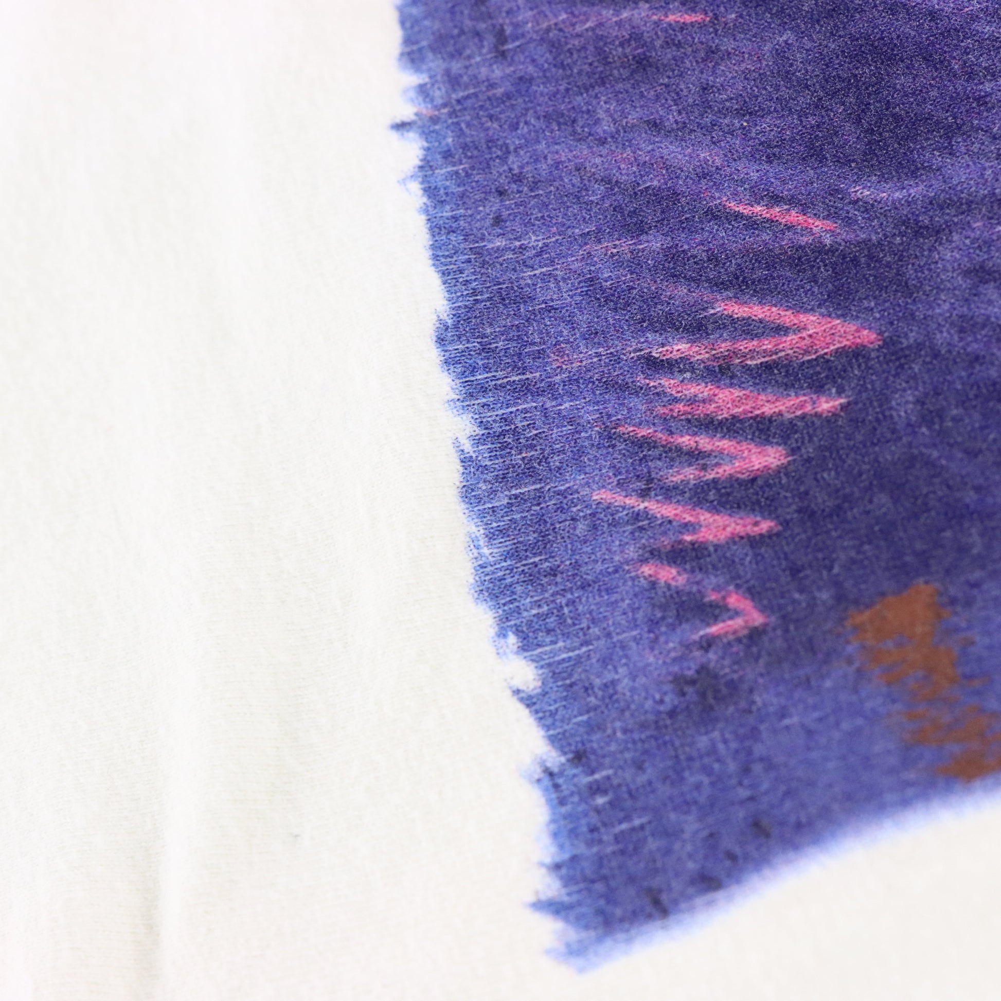 Vintage ALPINE Single Stitch Blue & Pink Crayon Graphic USA Made Tee (XL) ***COCO Vintage Sole Melbourne