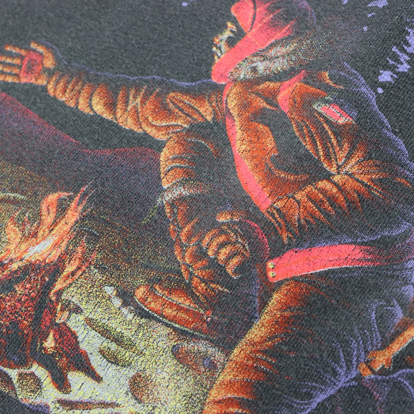 Vintage HABITAT Campfire Sled Dogs Night Scape All Over Print Single Stitch Tee USA Made (XL) ***COCO Vintage Sole Melbourne