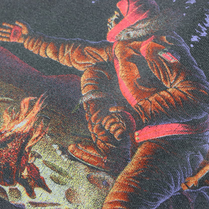 Vintage HABITAT Campfire Sled Dogs Night Scape All Over Print Single Stitch Tee USA Made (XL) ***COCO Vintage Sole Melbourne