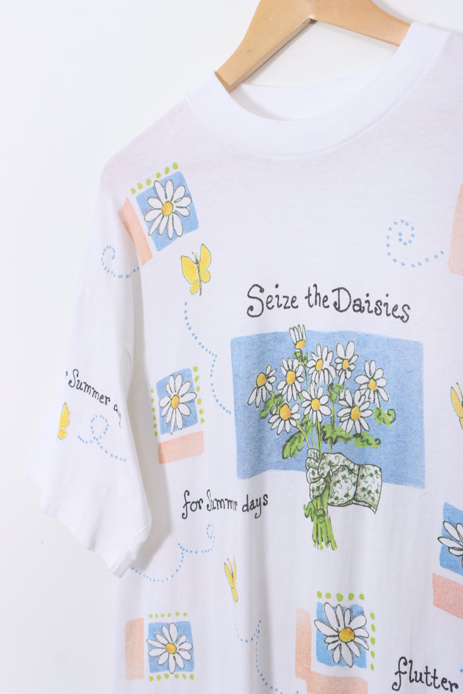 1998 VINTAGE 'Seize the Daisies' USA Made Nature White Tee (XL)