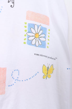 1998 VINTAGE 'Seize the Daisies' USA Made Nature White Tee (XL)