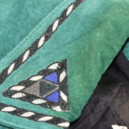 Vintage BOB MACKIE Western Suede Green Fringe Jacket *Aubs Vintage Sole Melbourne