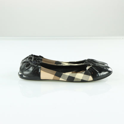 BURBERRY Patent Leather Ballet Flats (8.5)