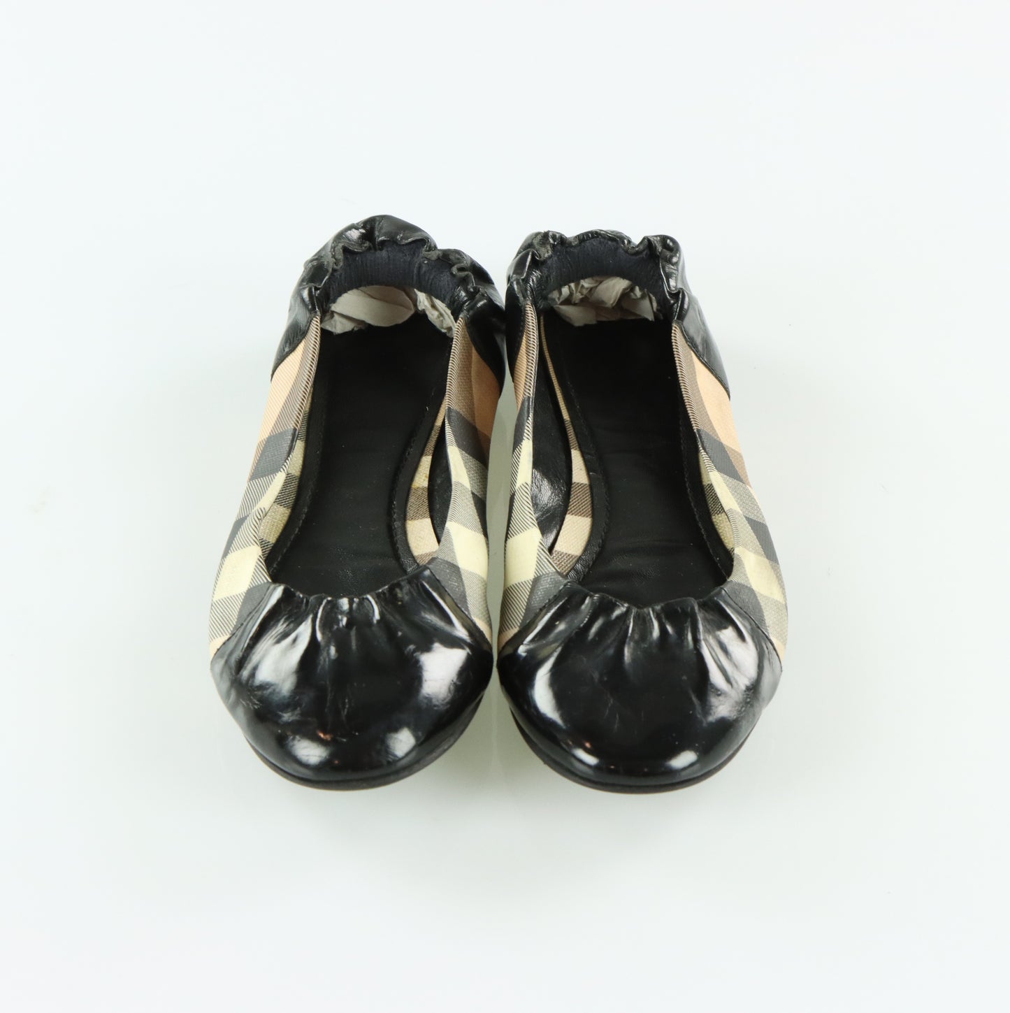 BURBERRY Patent Leather Ballet Flats (8.5)