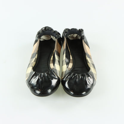 BURBERRY Patent Leather Ballet Flats (8.5)
