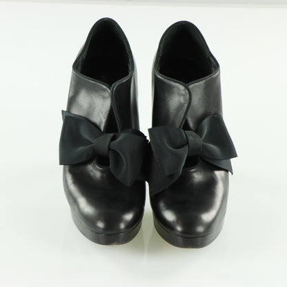 RALPH LAUREN Purple Label Platform Bow Bootie Heels (9.5)
